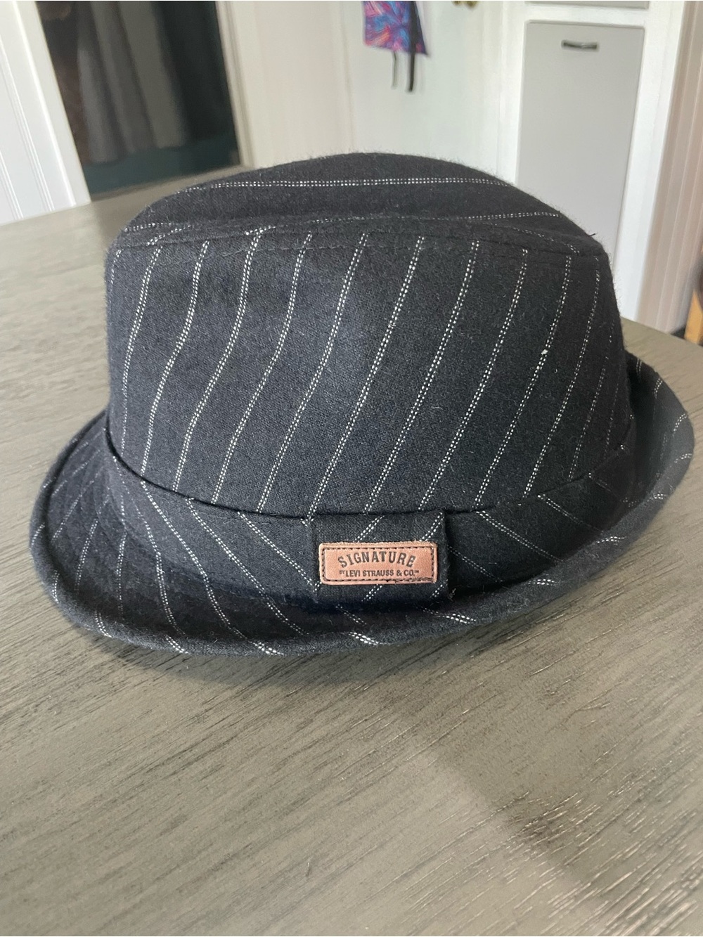 Levi Strauss Signature Black Pinstripe Child’s Fidora Hat